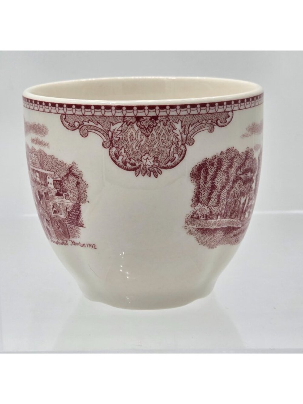 Johnson Brothers Old Britain Castles Pink Flat Cup Saucer Set Kenilworth Castle - Picture 7 of 10